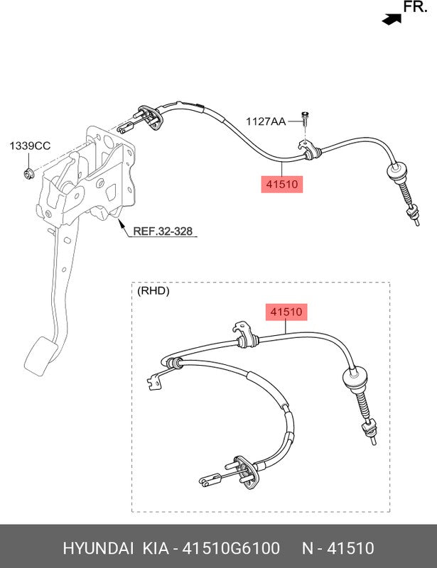 CABLE DE EMBRAGUE KIA PICANTO 2018 -> ORIGINAL