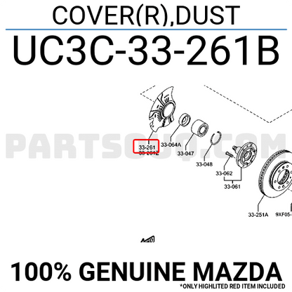 LATA DE MUÑON MAZDA BT50 2013-> - RH - ORIGINAL